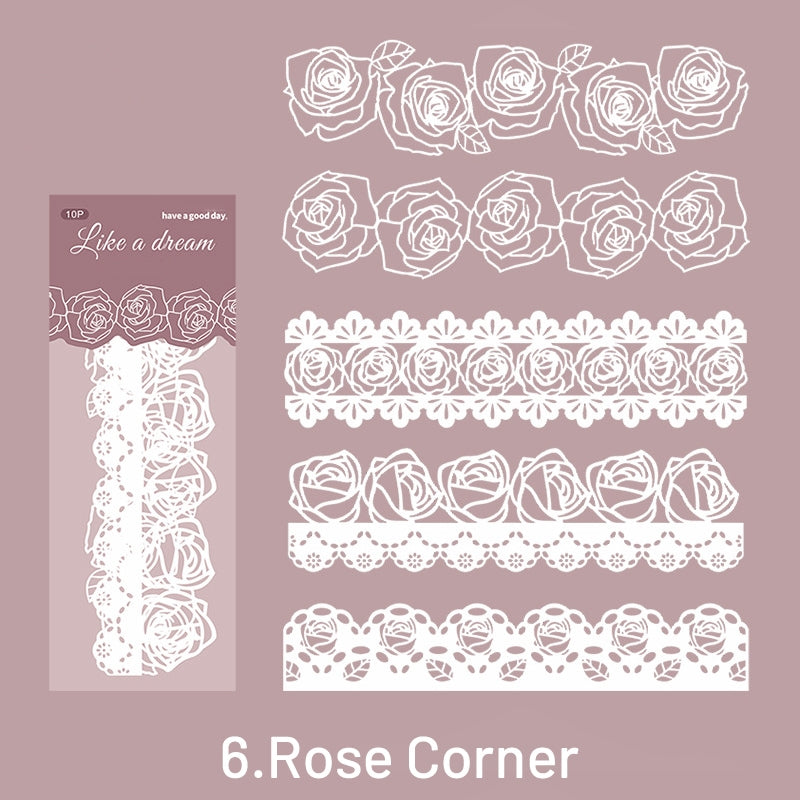 Long Strip Lace Cutout Decorative Paper sku-6