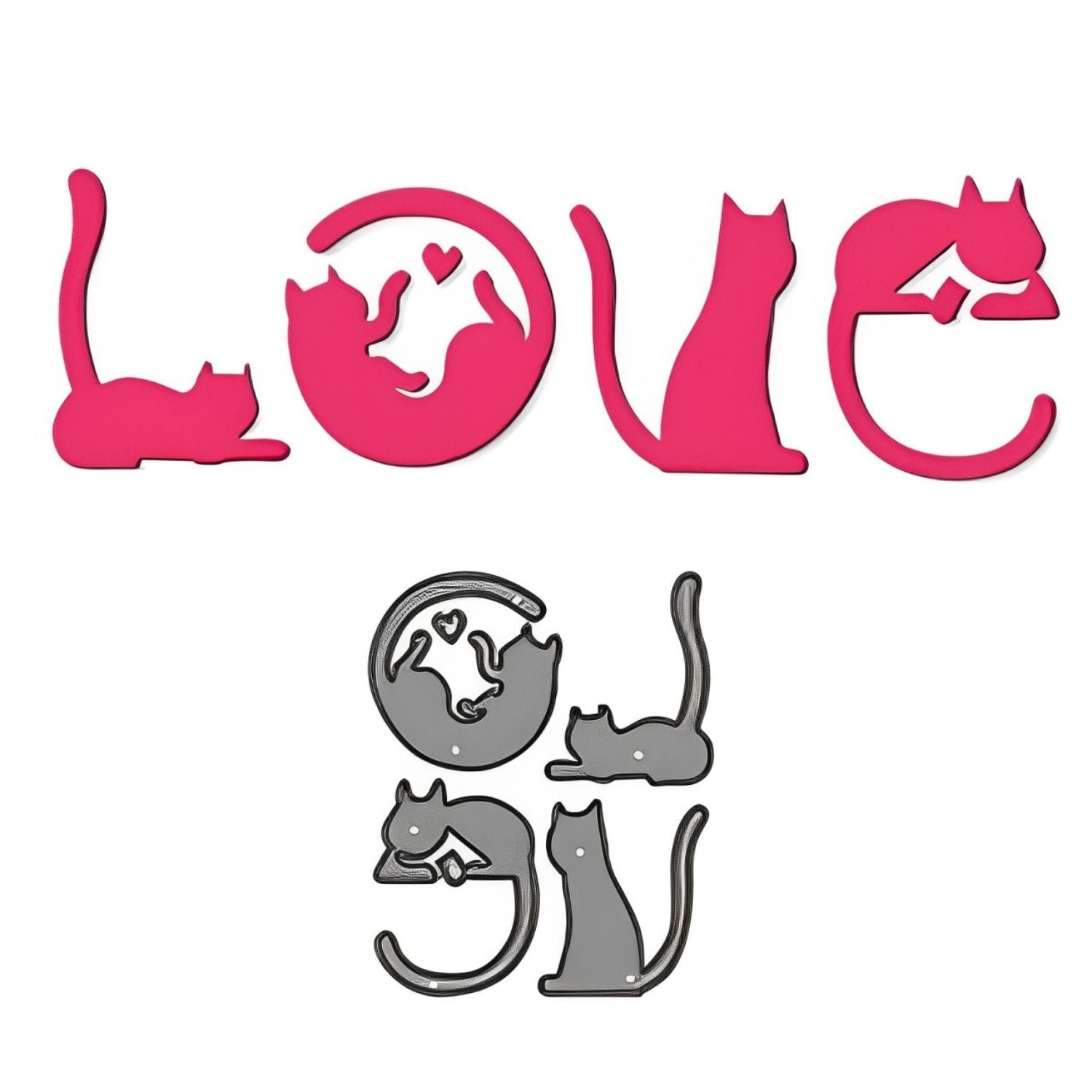 Love Cats Steel Crafting Dies Scrapbooking Die-Cuts1