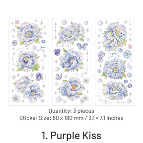 Love in Butterflies Series 3D Hot Stamping PET Sticker Pack sku-1