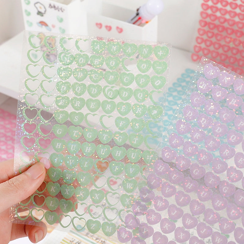 Sticker - Love Symbol Holographic PVC Decorative Stickers