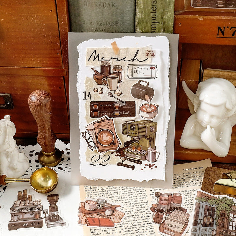 Love the World Again Daily Items Sticker Pack-Coffee, Flowers, Books, Sofa b3