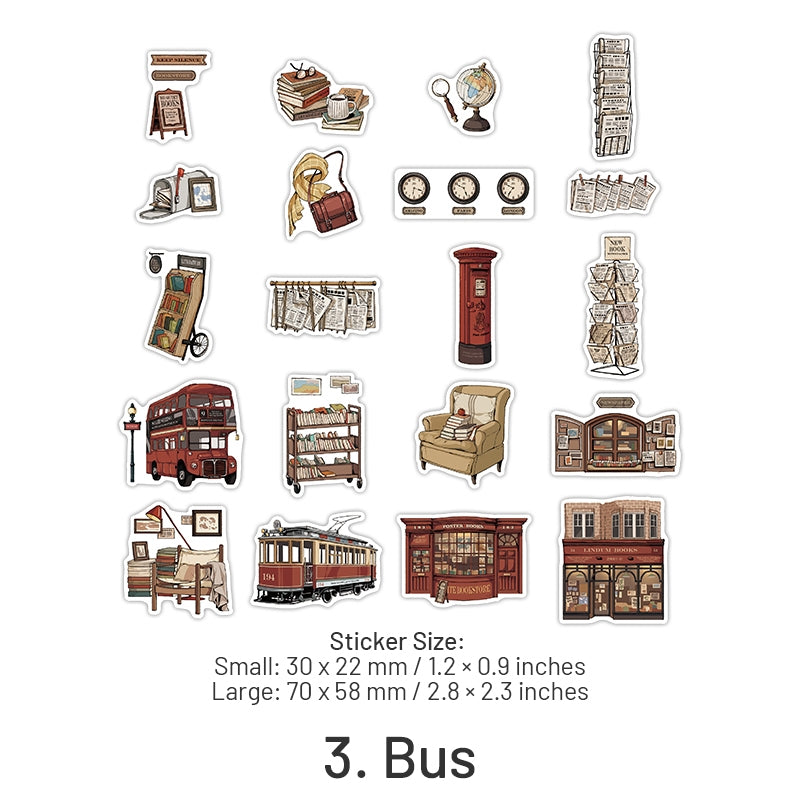 Love the World Again Daily Items Sticker Pack-Coffee, Flowers, Books, Sofa sku-3