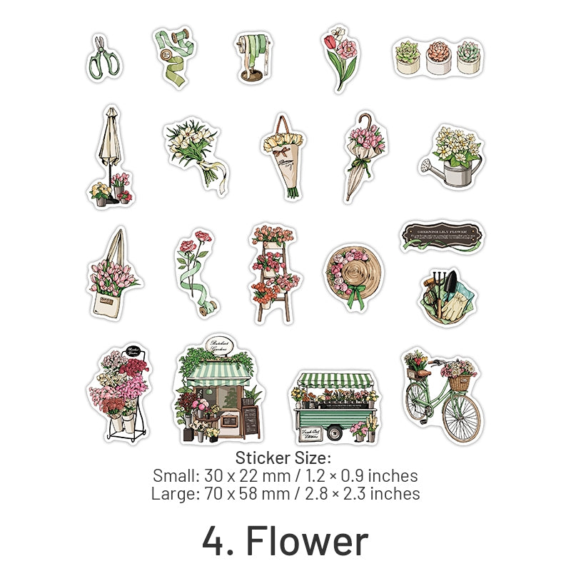 Love the World Again Daily Items Sticker Pack-Coffee, Flowers, Books, Sofa sku-4