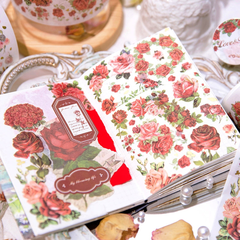 Love's Vow Series Hot Stamping Flower Washi Tape b4