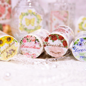 Love's Vow Series Hot Stamping Flower Washi Tape b
