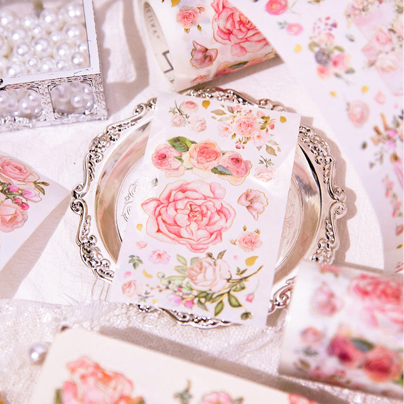 Love's Vow Series Hot Stamping Flower Washi Tape c