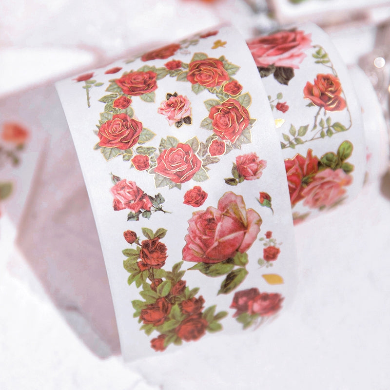 Love's Vow Series Hot Stamping Flower Washi Tape c3