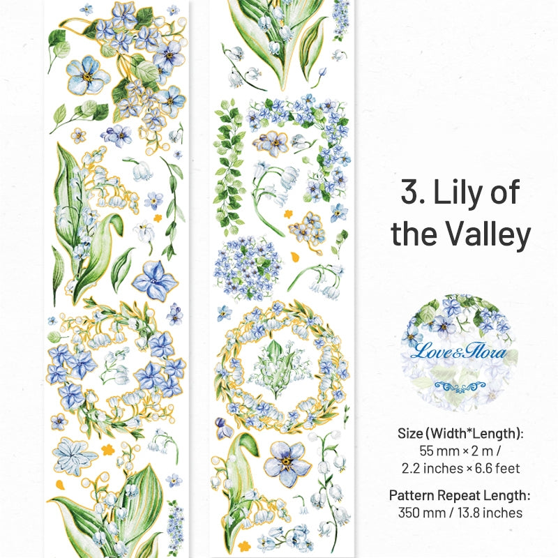 Love's Vow Series Hot Stamping Flower Washi Tape sku-3