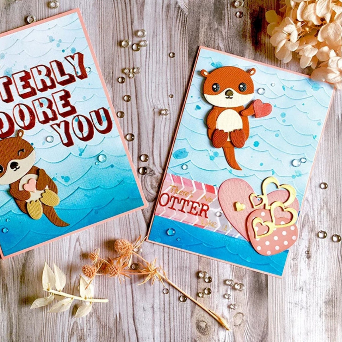 Lovely Otter Carbon Steel Crafting Dies Scrapbooking Die-Cuts6