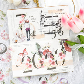 Lucky Number Series Floral Number Sticker Pack b2