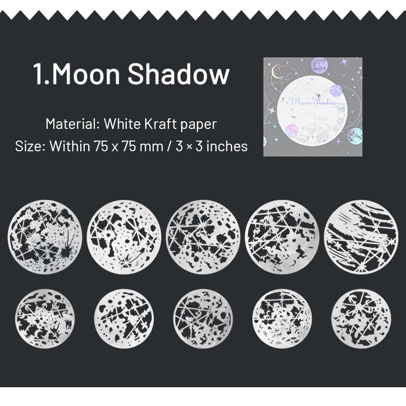 Lunar Phase-themed Exquisite Cutout Decorative Paper sku-1