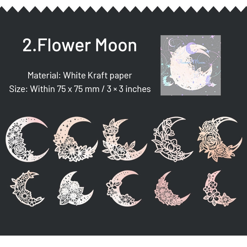 Lunar Phase-themed Exquisite Cutout Decorative Paper sku-2