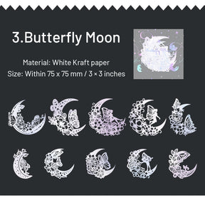 Lunar Phase-themed Exquisite Cutout Decorative Paper sku-3