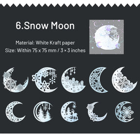 Lunar Phase-themed Exquisite Cutout Decorative Paper sku-6