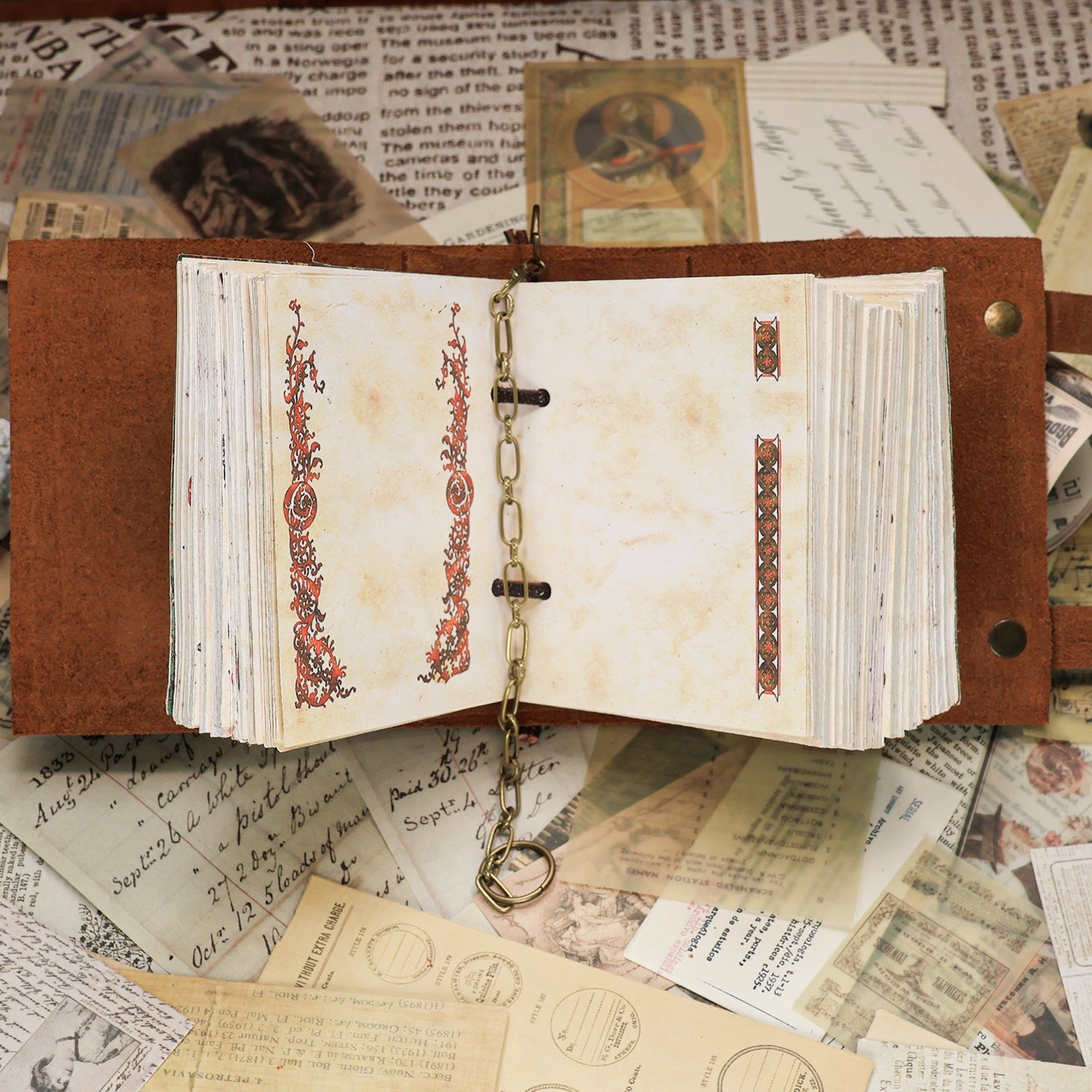 Magic Spells Micro Magic Book Theme High-end Retro Handmade Cowhide Creative Feelings Diary Notebook 7