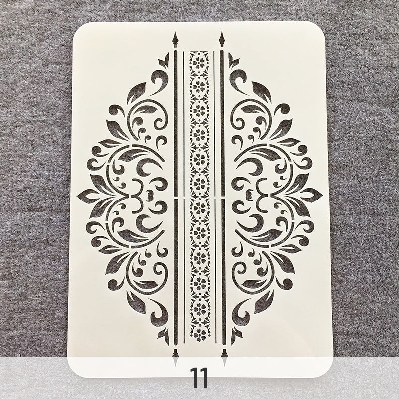 Mandala Hollow Drawing Template Craft Tool sku-11