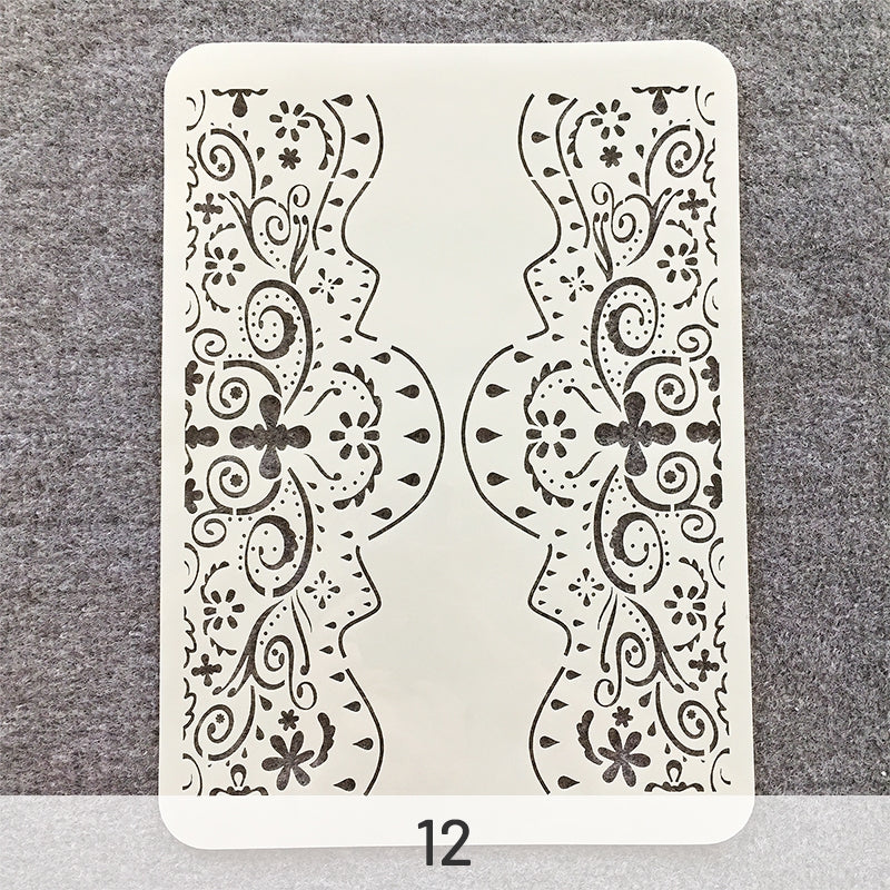 Mandala Hollow Drawing Template Craft Tool sku-12