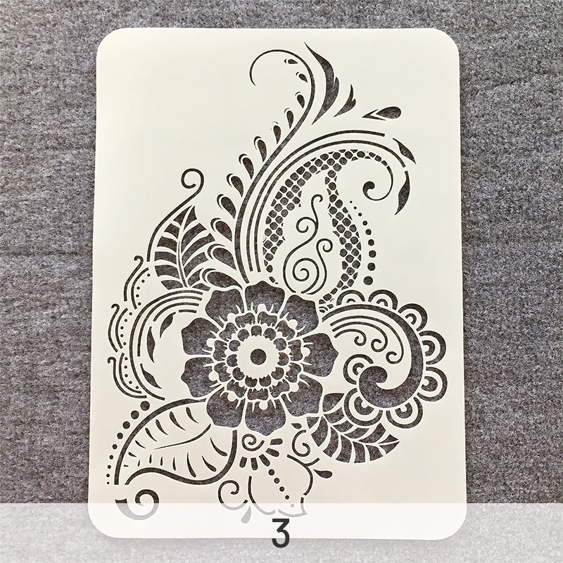 Mandala Hollow Drawing Template Craft Tool sku-3