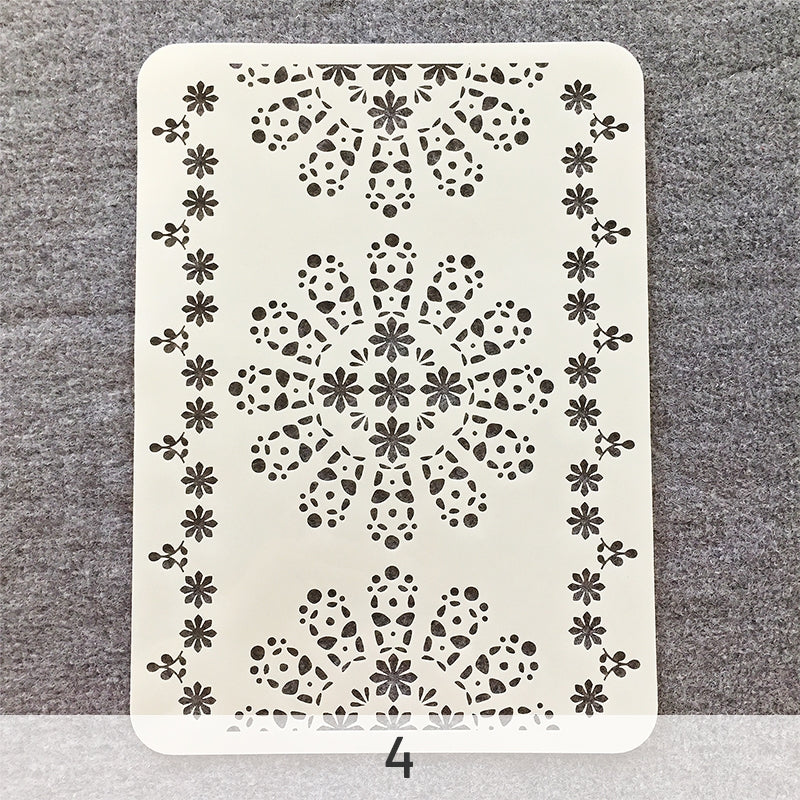 Mandala Hollow Drawing Template Craft Tool sku-4