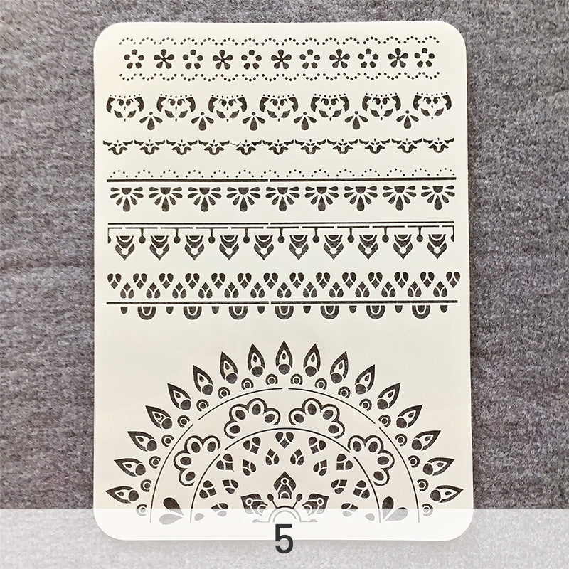 Mandala Hollow Drawing Template Craft Tool sku-5