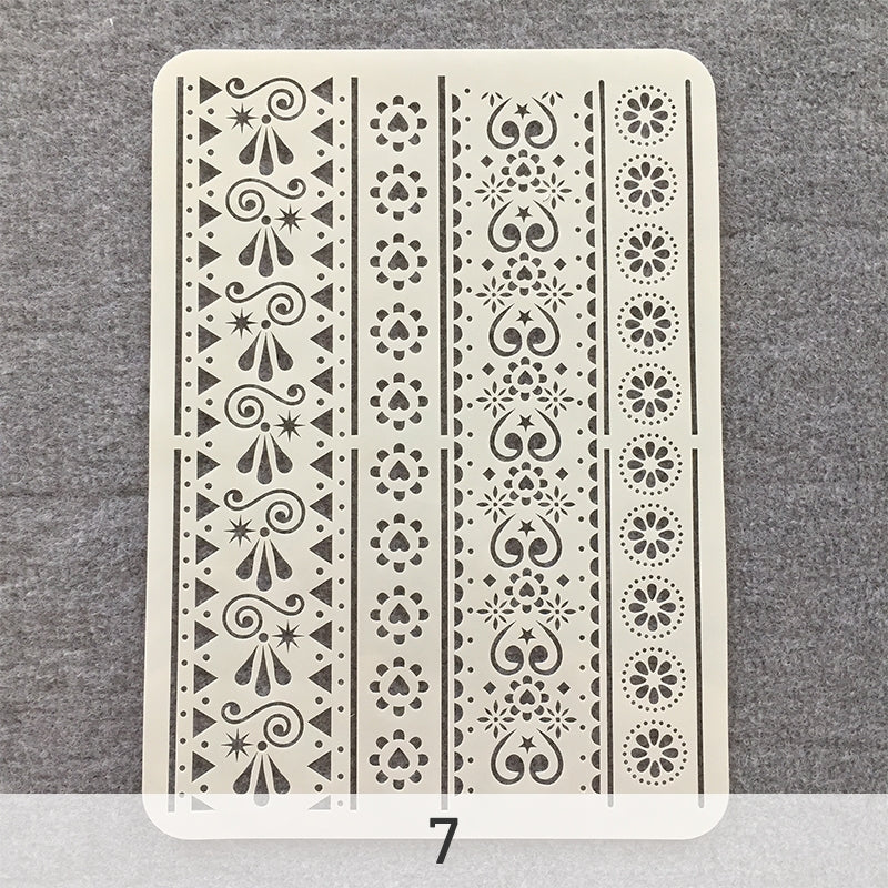 Mandala Hollow Drawing Template Craft Tool sku-7