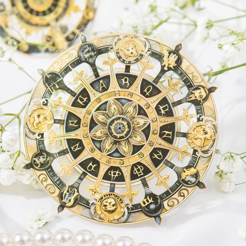 Mandala Hot Stamping Gold PET Stickers b1