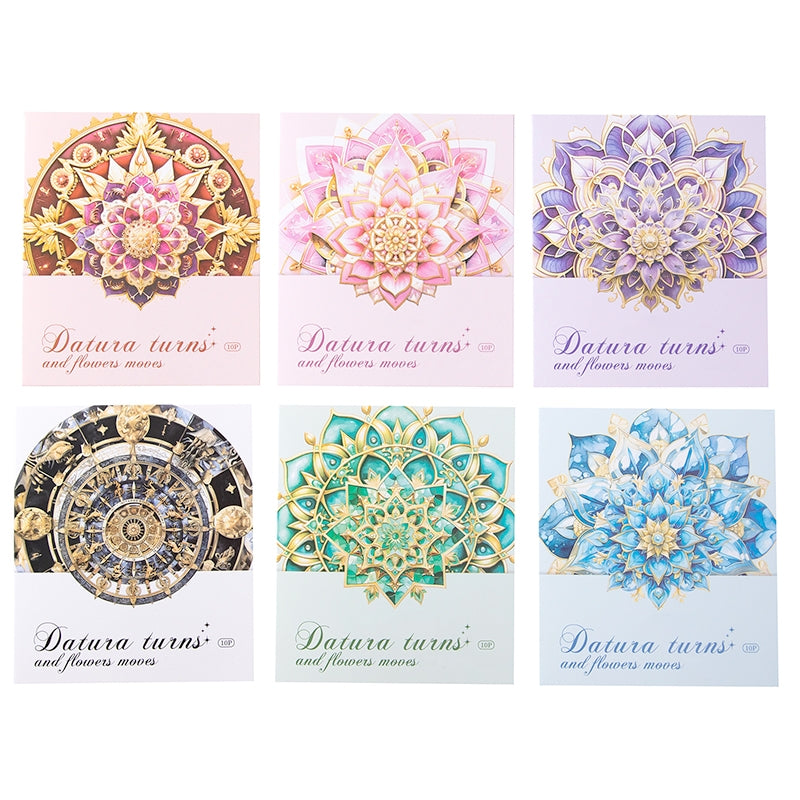 Mandala Hot Stamping Gold PET Stickers b5