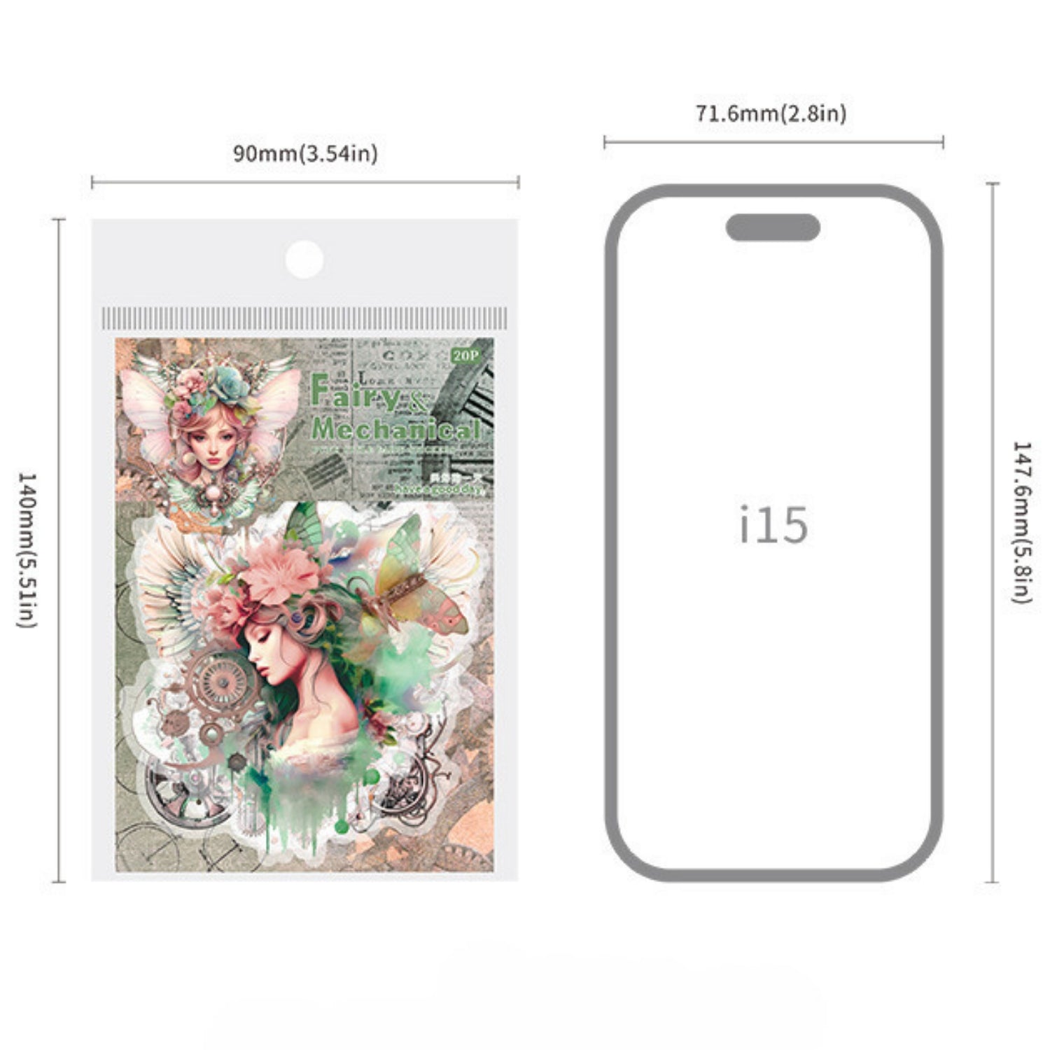 Mechanical Elf Series Fantasy Border Decoration Landscape Sticker 11