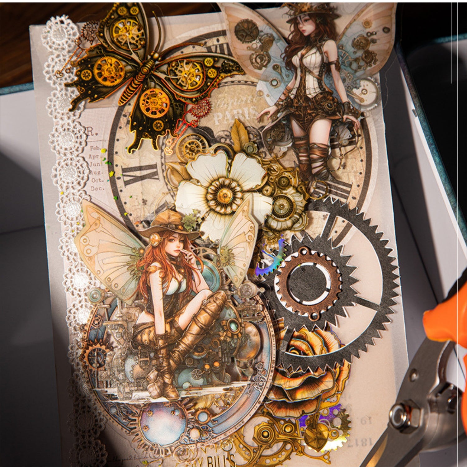 Mechanical Elf Series Fantasy Border Decoration Landscape Sticker 14