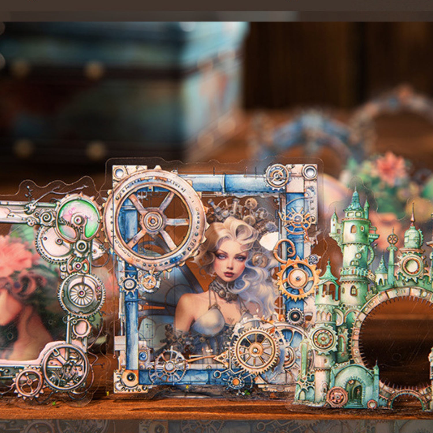 Mechanical Elf Series Fantasy Border Decoration Landscape Sticker 17