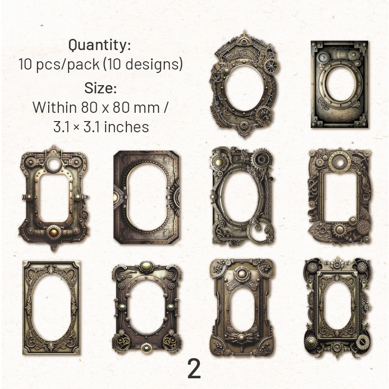 Mechanical Theme Die-cut Frame Ivory Board Scrapbook Paper sku-2