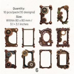 Mechanical Theme Die-cut Frame Ivory Board Scrapbook Paper sku-6