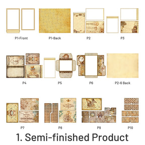 Medieval Steampunk Handmade Junk Journal Folio Kit - Stamprints6