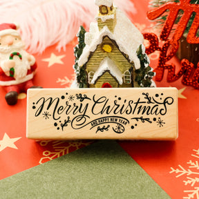Merry Christmas Rubber Stamp 1