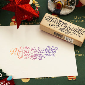 K-Kingdom Merry Christmas Wooden Rubber Stamp3
