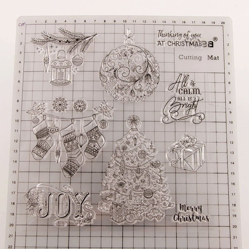 Merry Christmas Themed Clear Silicone Stamps1