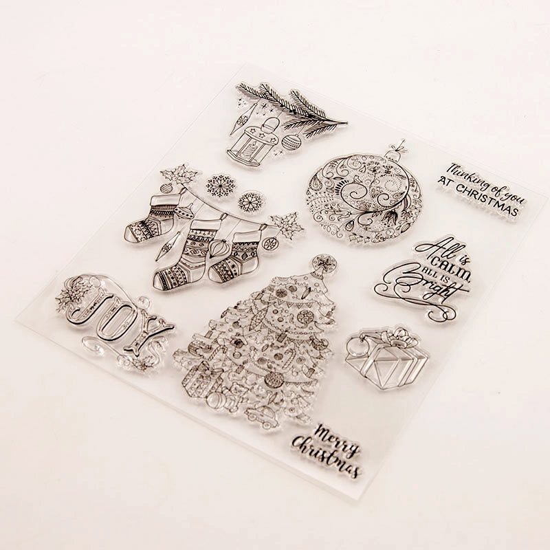Merry Christmas Themed Clear Silicone Stamps5