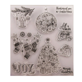 Merry Christmas Themed Silicone Stamps c