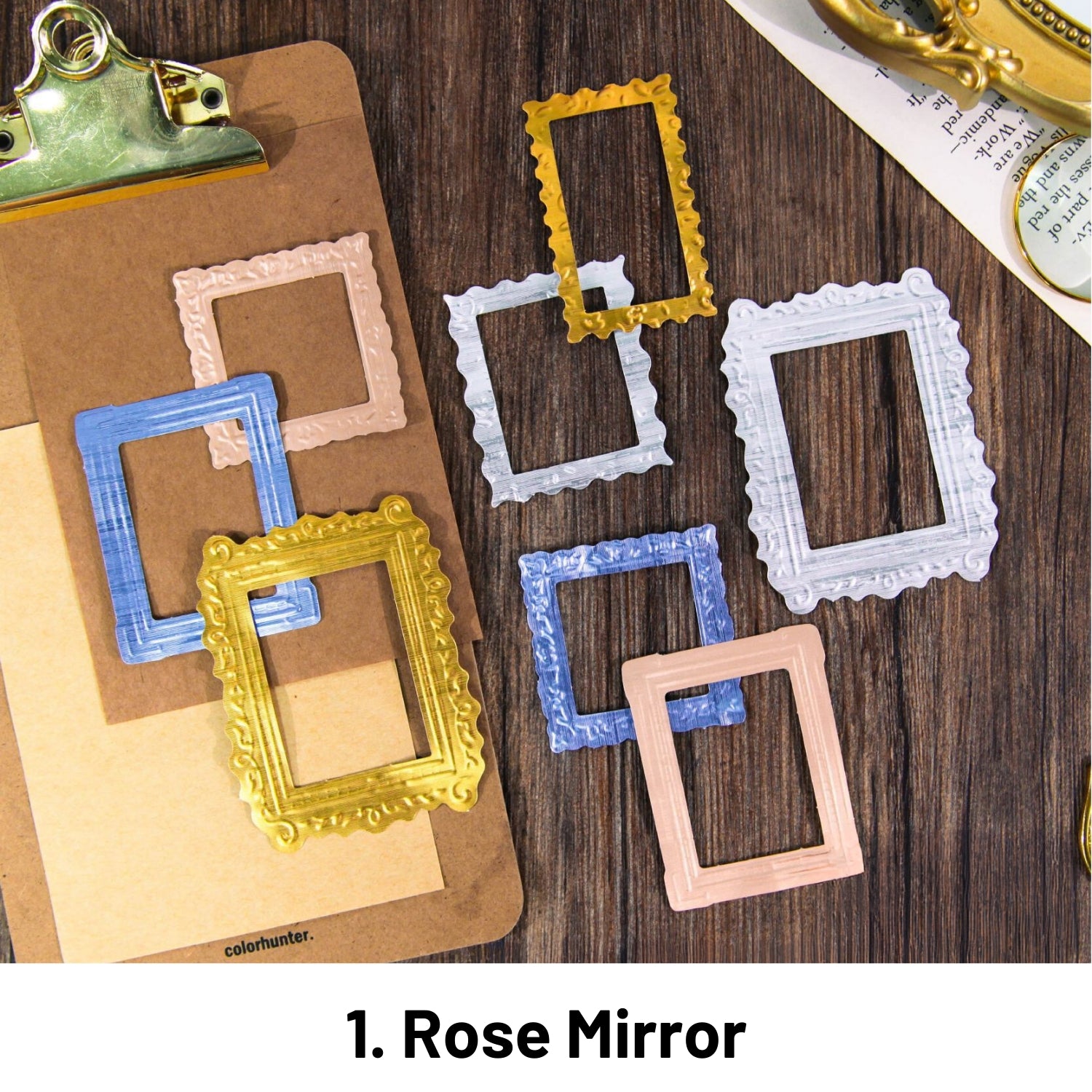 Metal Mirror Series Frame Theme Stickers6