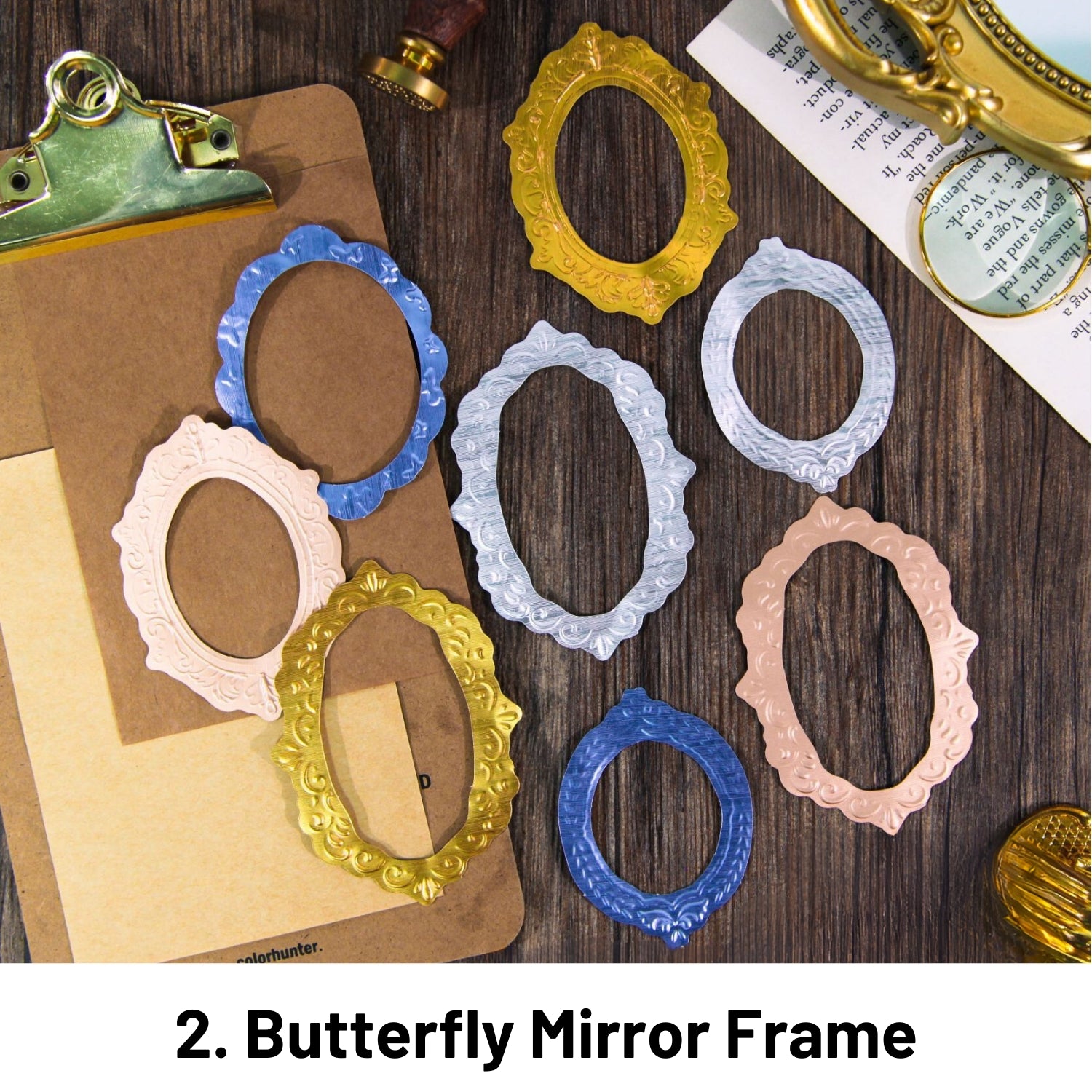 Metal Mirror Series Frame Theme Stickers7