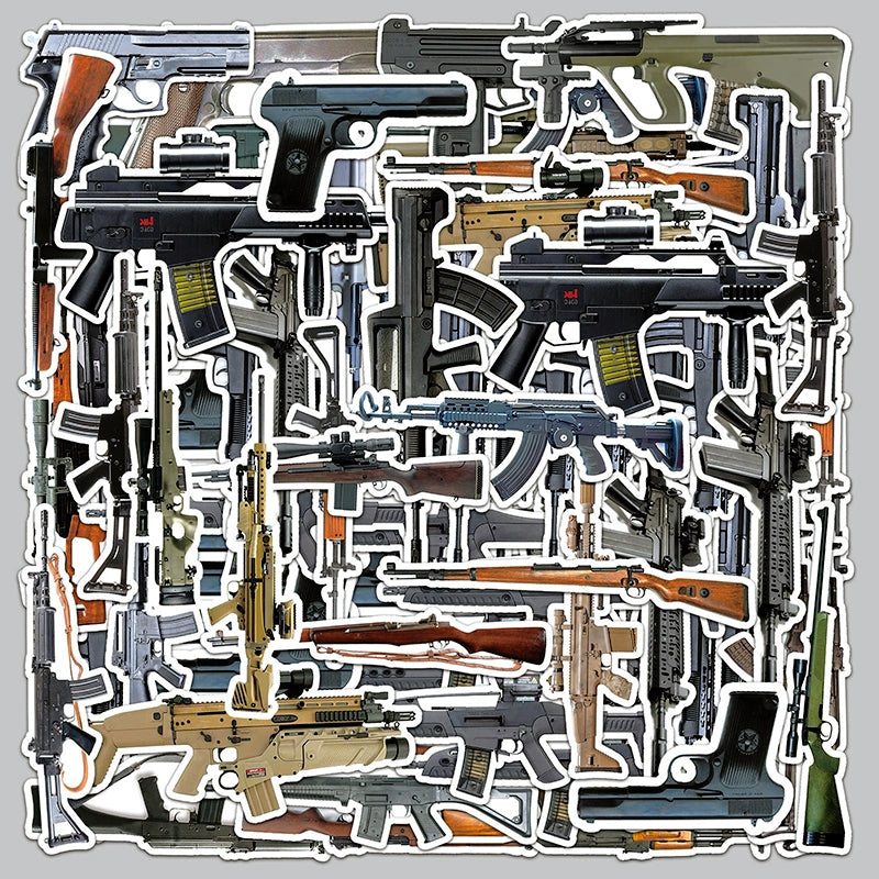 Military Firearm Vinyl Stickers b2