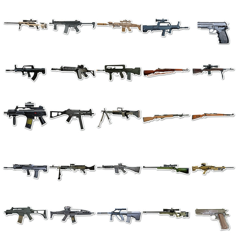 Military Firearm Vinyl Stickers c2