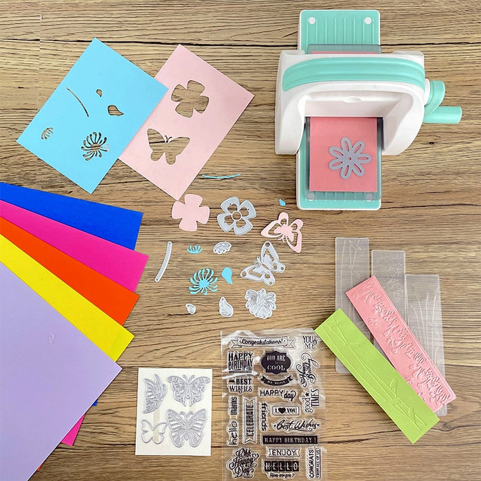 Embossing Machine Small Mini Manual Die Cutting and Embossing Machine - Compact Design for DIY ...