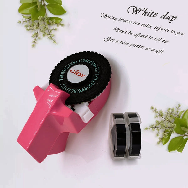 Mini Portable Manual Label Maker - DIY Embossing Typewriter for ...