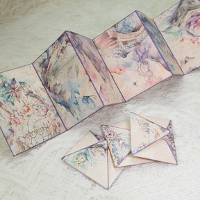 Mini Purple Fairytale Forest Handmade Junk Journal Folio Kit (2 Pcs) 2
