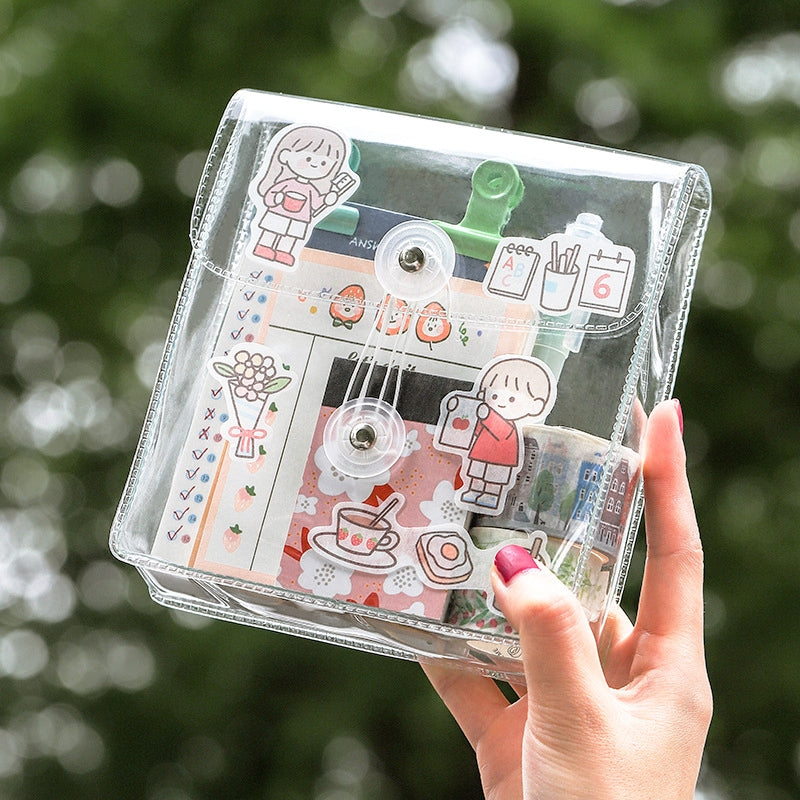 Minimalist Transparent Winding Storage Bag b4