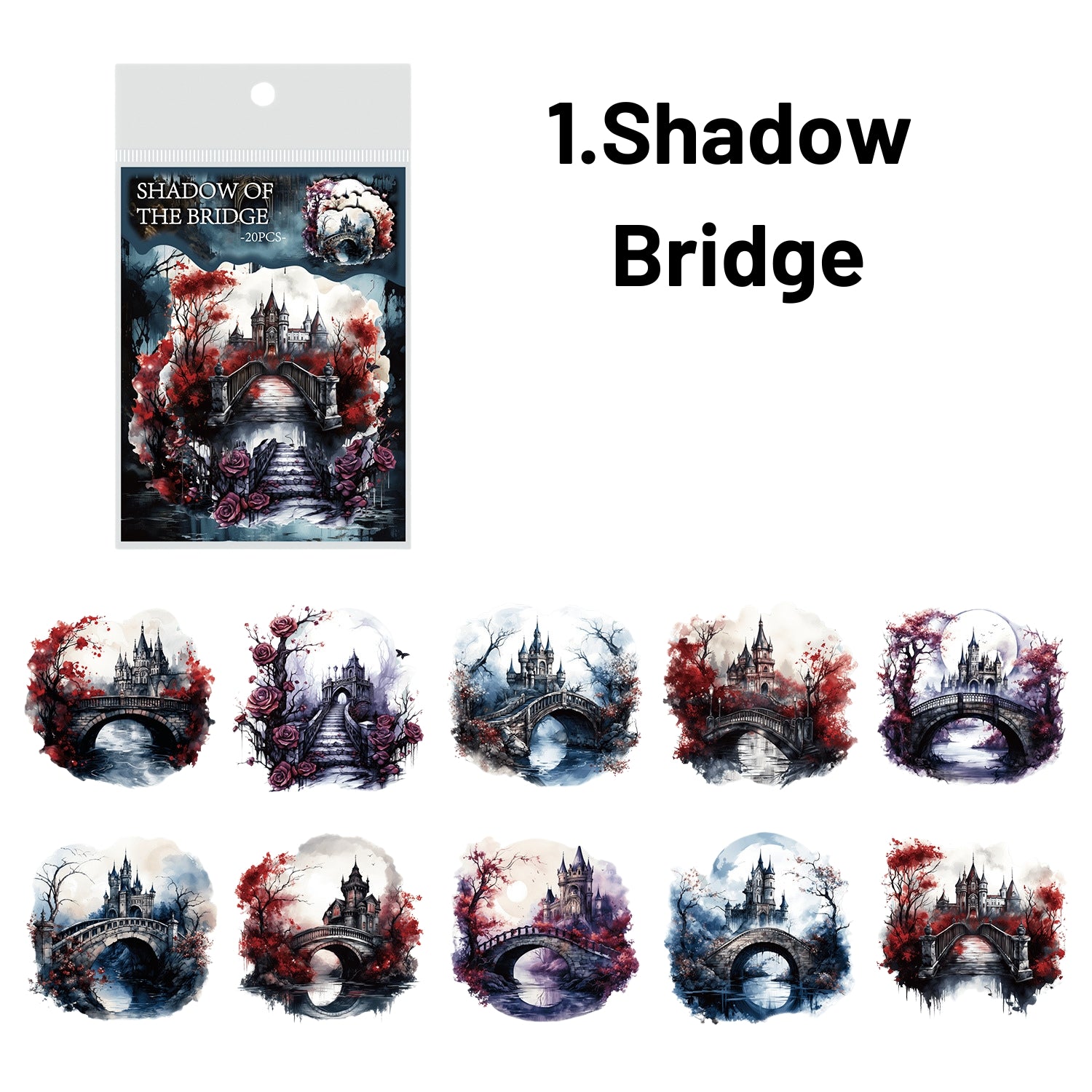 Mist Tales Series Creative Retro PET Clear Sticker Pack 1