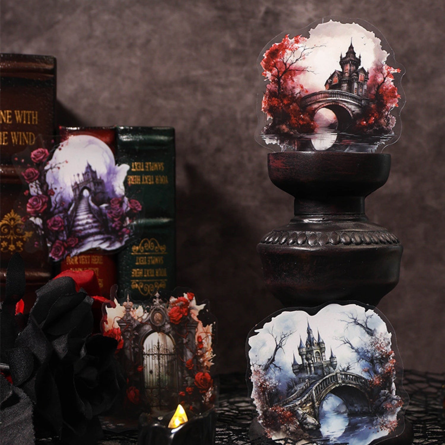 Mist Tales Series Creative Retro PET Clear Sticker Pack 11