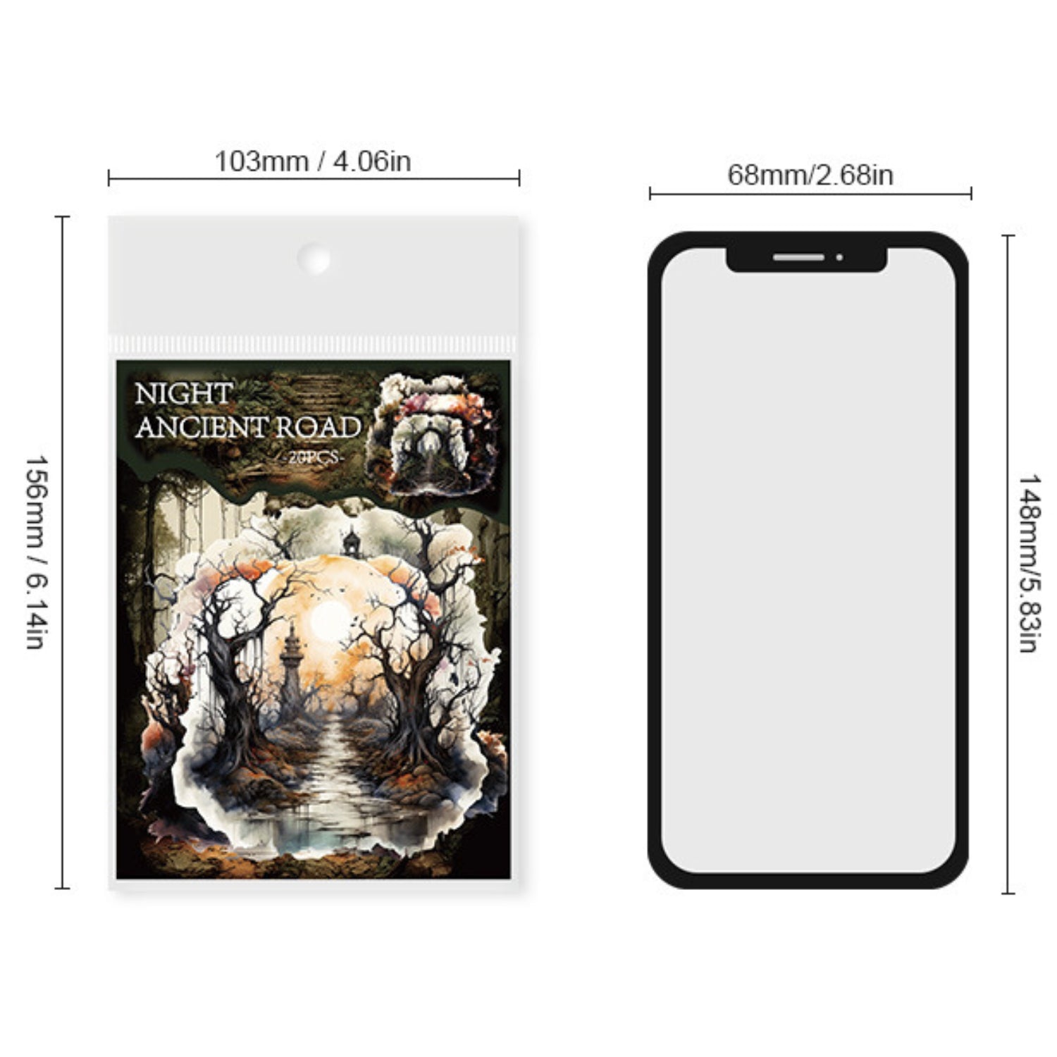 Mist Tales Series Creative Retro PET Clear Sticker Pack 18