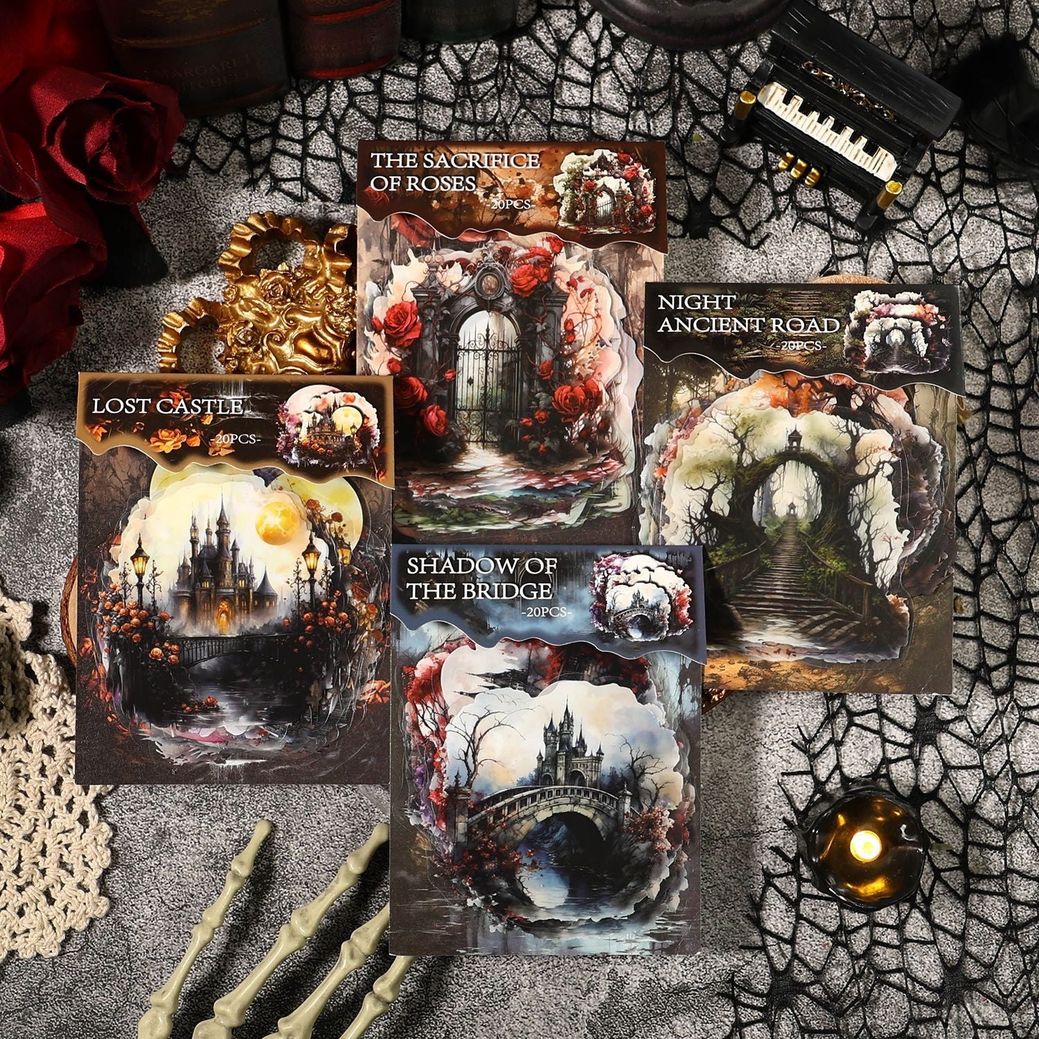 Mist Tales Series Creative Retro PET Clear Sticker Pack 8